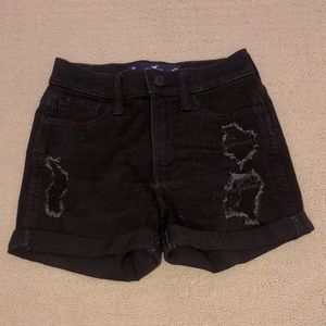 Hollister black jean shorts